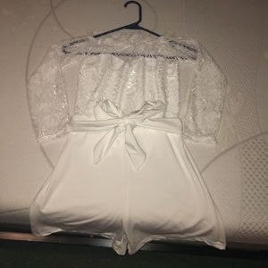 White Off Shoulder Jumper
